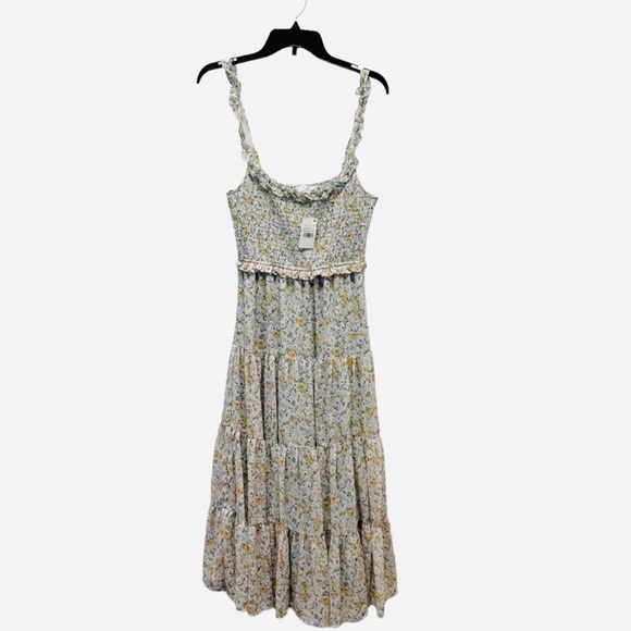 Nwt ASTR The Label Floral Smocked Tiered Dress - Picture 5 of 8
